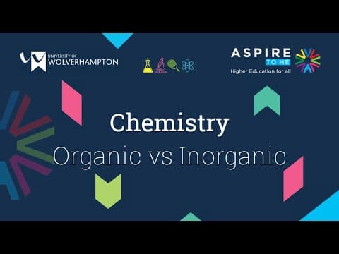 Thumbnail for Chemistry: Organic vs Inorganic Chemistry by STEM Response Team - University of Wolverhampton