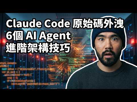 Thumbnail for Claude Code 原始碼外洩，我看到 6 個 AI Agent 進階架構技巧 by Gary Chen