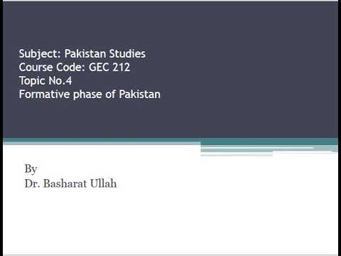 Thumbnail for Pakistan Studies Series 04| Formative Phase of Pakistan| Dr. Basharat by The House of Wisdom with Basharat
