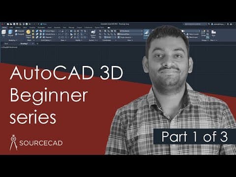 Thumbnail for AutoCAD 3D beginner series - Part 1 of 3 by SourceCAD