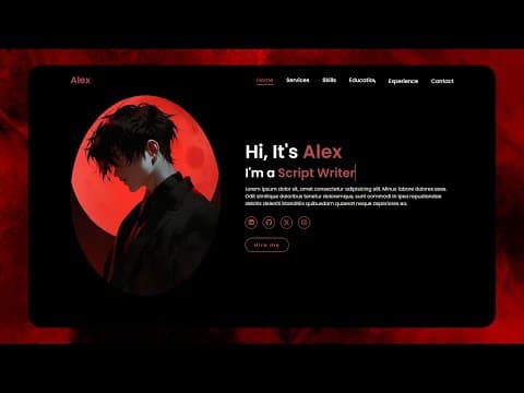 Thumbnail for Create A Portfolio Website Using HTML and CSS Only - Easy Tutorial by Pro Coder