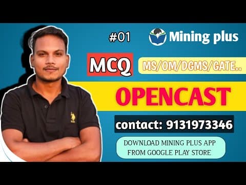 Thumbnail for NLC/OPENCAST MCQS/#01/ CMR 2017 / CIRCULAR 2018 / EMT VOL.01 FOR MS, OM, MANAGER by mining plus