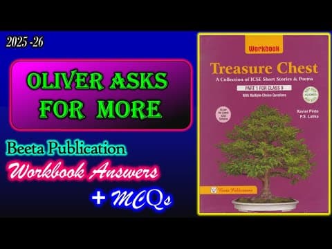 Thumbnail for Oliver asks for More | Treasure Chest Workbook Answers | Beeta Publication | 2025-26 by Homework Hacks