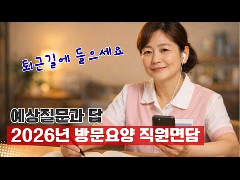 Thumbnail for 2026년 방문요양기관 평가 대비 / 직원면담 질의응답 (그냥 틀어놓으세요 외워집니다) by 부모사랑