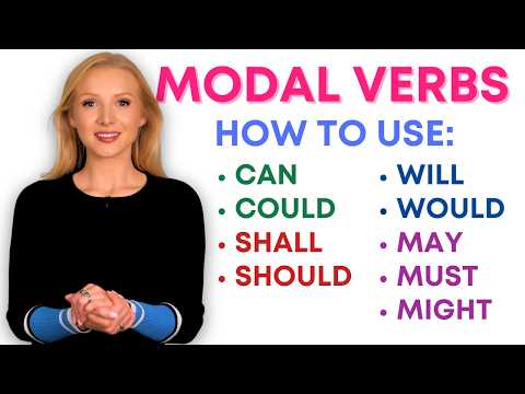 Thumbnail for MODAL VERBS: All you need to know about CAN, COULD, MAY, MIGHT, MUST, SHOULD, SHALL, WILL and WOULD by English with Lucy