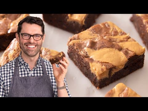 Thumbnail for Amazing Peanut Butter Brownies Recipe by Preppy Kitchen