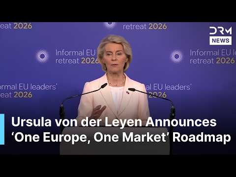 Thumbnail for FULL SPEECH: Ursula von der Leyen Reveals EU’s “One Europe, One Market” Roadmap for 2026 | AC1N by DRM News