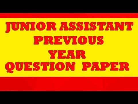 Thumbnail for Junior Assistant Previous year questions paper || IIT GUWAHATI Previous year question paper|| by APURBA