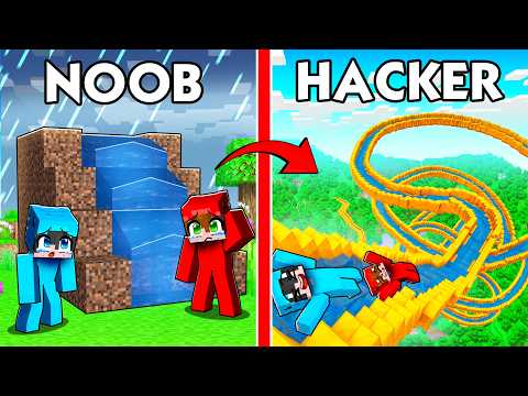 Thumbnail for Minecraft Parque Acuático NOOB vs Parque Acuático HACKER by Nacho