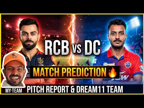 Thumbnail for RCB vs DC Today Match Dream11 Prediction | Royal Challengers Bengaluru vs Delhi 2026 | Match 26 by Sports Fantasy Guruji