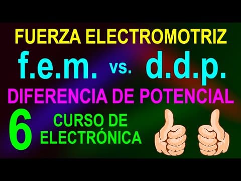 Thumbnail for Curso de electrónica básica 6. Fuerza Electromotriz (f.e.m.). Diferencia de Potencial (d.d.p.) by Radioelectronica-Spain