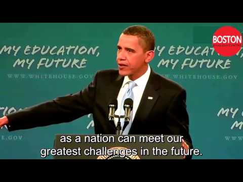 Thumbnail for President Obama Makes Historic Speech to America's Students  -  English subtitles by Boston English Centre