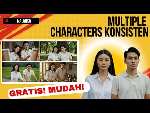 Thumbnail for GOKIL! Bikin Banyak Karakter AI Konsisten Dalam 1 Gambar (GRATIS!) by Nalarka
