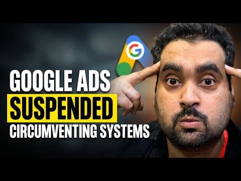 Thumbnail for Google Ads Suspension (Circumventing Systems) — FULL Recovery Case Study [Step-by-Step] [2026] by Ali Raza Marketing | Google Ads | Aarswebs