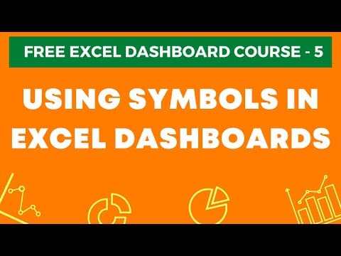 Thumbnail for Excel Dashboard Course #5 - Using Symbols in Excel Dashboards by TrumpExcel