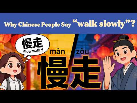 Thumbnail for HSK 1-3 | Why Chinese People Say “慢走” (It Doesn't Mean Walk Slowly) 为什么中国人说“慢走”？其实不是让你走慢一点 by Panda Wisdom Chinese