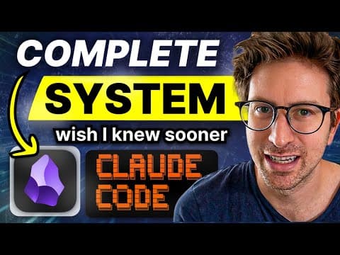 Thumbnail for How I Use Obsidian + Claude Code to Run My Life by Greg Isenberg