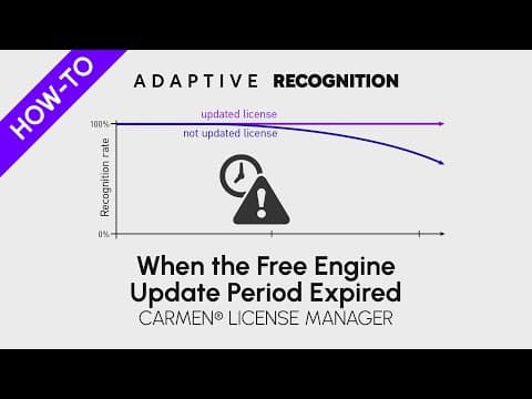 Thumbnail for How-to Video: Carmen license manager / Episode 5 – Free Engine Update Period Expired by Adaptive Recognition