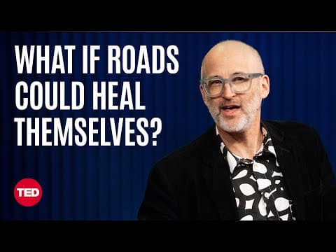 Thumbnail for The Brilliance of Bridges and Roads That Repair Themselves | Mark Miodownik | TED by TED