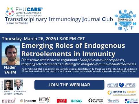 Thumbnail for Emerging Roles of Endogenous Retroelements in Immunity #tijc by FHU CARE² : L'innovation en immunothérapie