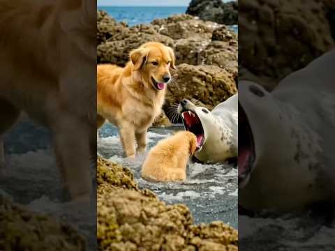 Thumbnail for Seal Stole the Puppy… Fish Bait Saved Him! #rescue #goldenretriever #puppy by AI DIGI CHAOS