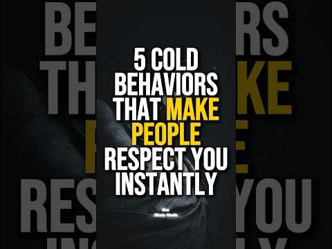 Thumbnail for 5 Cold Behaviours That Make People Respect You Instantly | Stoicism by the Stoic Mode.