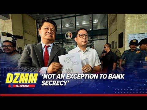 Thumbnail for Mans Carpio's spox argues House impeach hearings not exempt from bank secrecy prohibition by ABS-CBN News