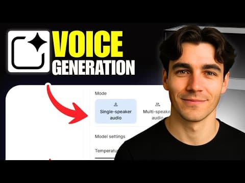 Thumbnail for How To Use Google Ai Studio For Voice Generation (Tutorial 2026) by Just Kristers