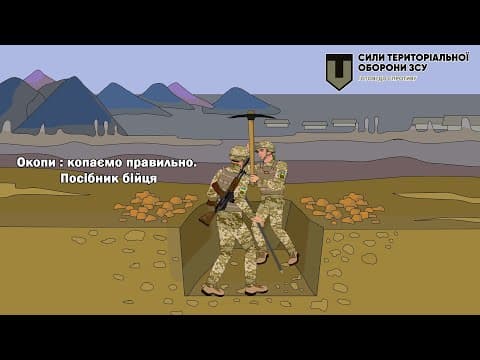 Thumbnail for Окопи : копаємо правильно. Посібник бійця by Територіальна оборона України G7