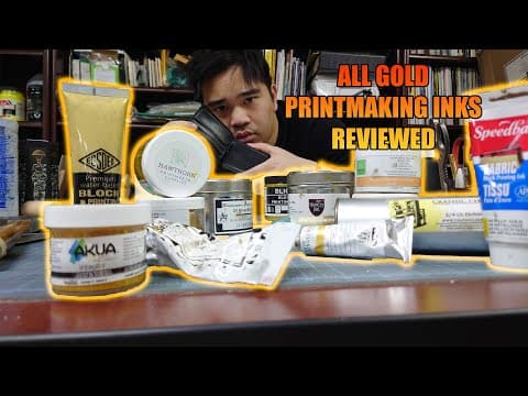 Thumbnail for I Bought Over $300 Worth of Gold Printmaking Ink So You Don't Have To by Some Print Dude