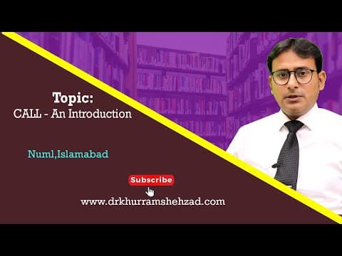Thumbnail for CALL -- An Introduction / Boost Your Language Skills with CALL by Language & Linguistics Online Dr Khurram Shahzad