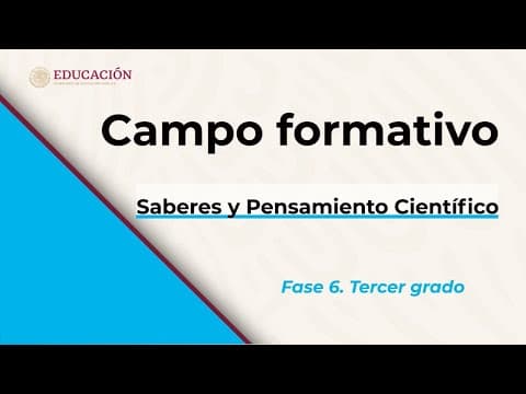 Thumbnail for Campo formativo: Saberes y Pensamiento Científico. Fase 6. Secundaria. Tercer grado by SEP Sala de Maestras y Maestros