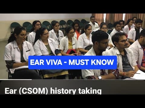 Thumbnail for How to Present a CSOM Case in ENT Practicals (Step-by-Step) , MBBS by ENT made Easy Dr Prasun Mishra 