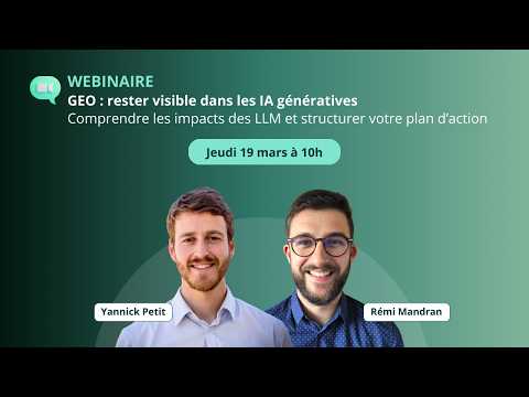 Thumbnail for Les fondamentaux du GEO : impacts, opportunités et plan d’action pour rester visible à l’ère des IA by Unow