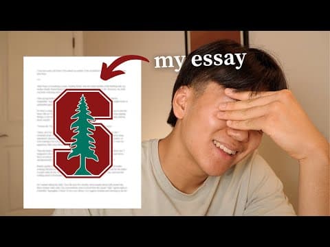 Thumbnail for reading my emotional college essay that got me into stanford by Joowan 