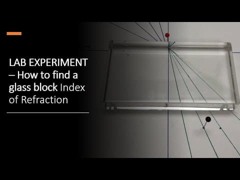 Thumbnail for LAB EXPERIMENT - HOW TO FIND THE INDEX OF REFRACTION OF A GLASS BLOCK by Physics Rock
