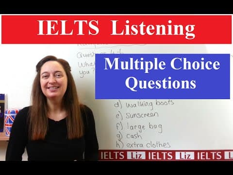 Thumbnail for IELTS Listening Tips: Multiple Choice by IELTS Liz