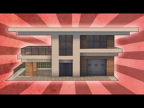 Thumbnail for Minecraft: How To Build A Modern House Tutorial w/ Pool & Garage! (#3) by Rizzial