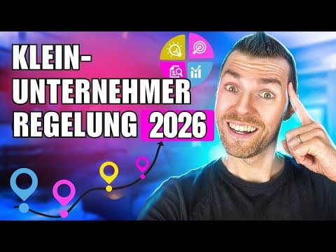 Thumbnail for 💡 Kleinunternehmer 2026 vollständig erklärt | Regeln, Umsatzgrenzen, Vor- und Nachteile by 5Rules5Hacks