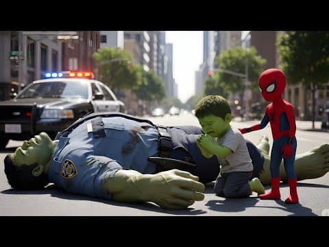 Thumbnail for Spider-Man Saves Hulk's Son! 🕷️ Emotional AI Superhero Story (Veo 3 AI) by EnterZilla