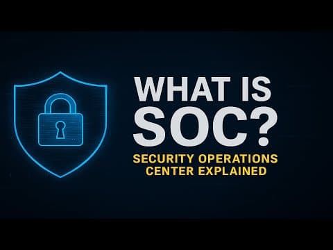 Thumbnail for What is a SOC? | Security Operations Center Explained for Beginners (Full Guide) by HackVault
