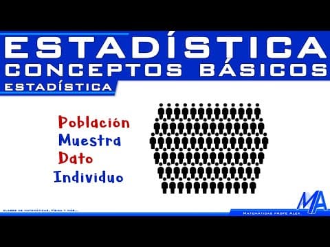 Thumbnail for Conceptos básicos de estadística | Población, muestra, dato, individuo. by Matemáticas profe Alex