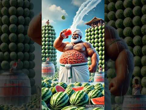 Thumbnail for The thirsty farmer drinks the juice of watermelons and then the pigeon brings oranges 😭 #ai #pigeon by moon hindi animation 