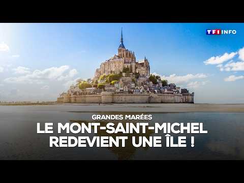 Thumbnail for Grandes marées : le Mont-Saint-Michel redevient une île !｜TF1 INFO by TF1 INFO