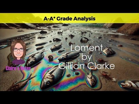 Thumbnail for Boost Your IGCSE Grades with This Look at 'Lament' by Gillian Clarke by Claire's Notes