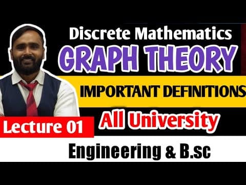 Thumbnail for GRAPH THEORY|IMPORTANT DEFINITIONS |Discrete Mathematics|Lecture01|ALL UNIVERSITY|PRADEEP GIRI SIR by Pradeep Giri Academy