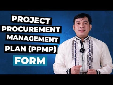 Thumbnail for Procurement 101: Project Procurement Management Plan (PPMP) Form by GovernmentProcurementPH