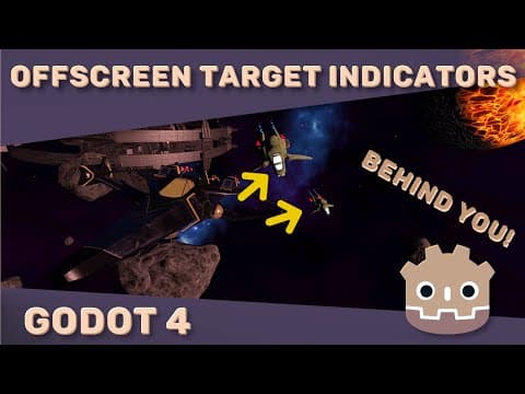 Thumbnail for Offscreen & Onscreen Target Indicators - Godot 4 3D UI Tutorial by LegionGames