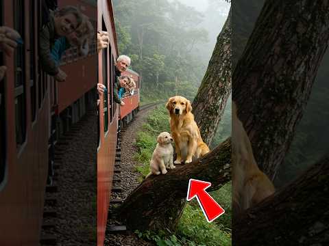 Thumbnail for Golden Retriever Mom and Puppy Save a Train #dog #goldenretriever #rescue #animals by AI DIGI CHAOS