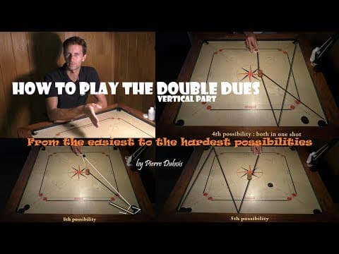 Thumbnail for Carrom tips : How to play vertical "doubles dues". Easiest and hardest ways by Carrom Pierre